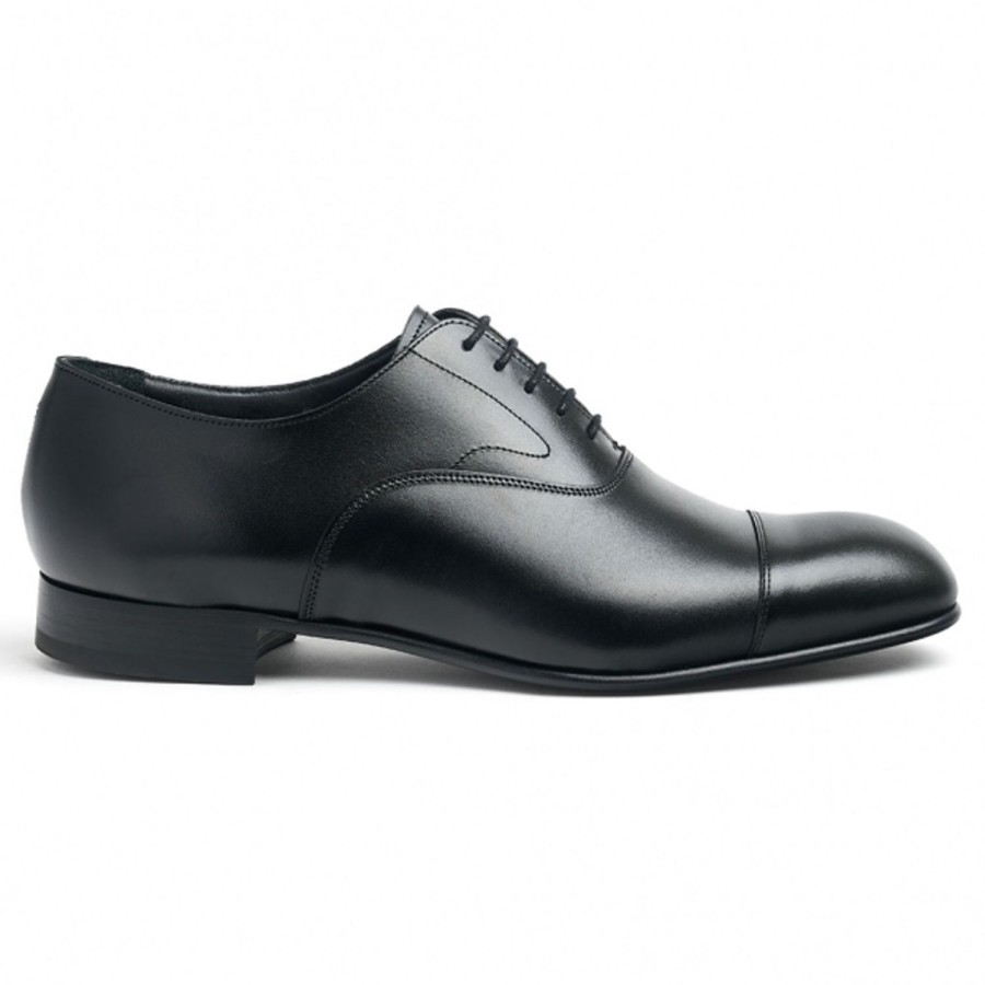 Men Cheaney Oxfords | Stratton Capped Oxford In Black Calf Leather ...